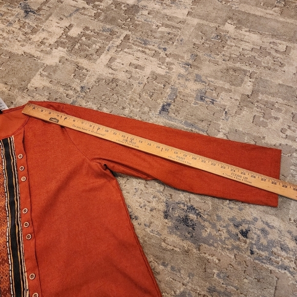 NWT ZANZEA lightweight corduroy Long Sleeve Stripe Vintage Ethnic Blouse. - Picture 7 of 16